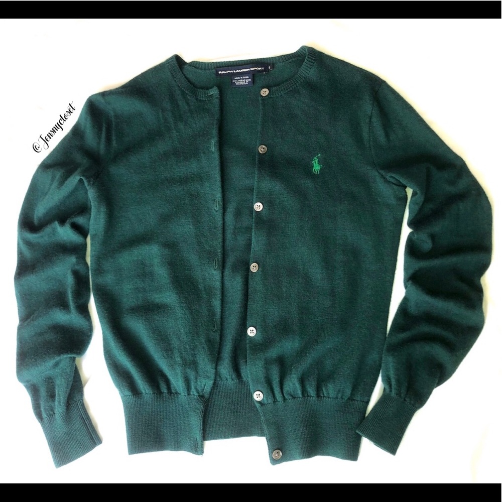 POLO Ralph Lauren Sport Crew Hunter Green Cardigan